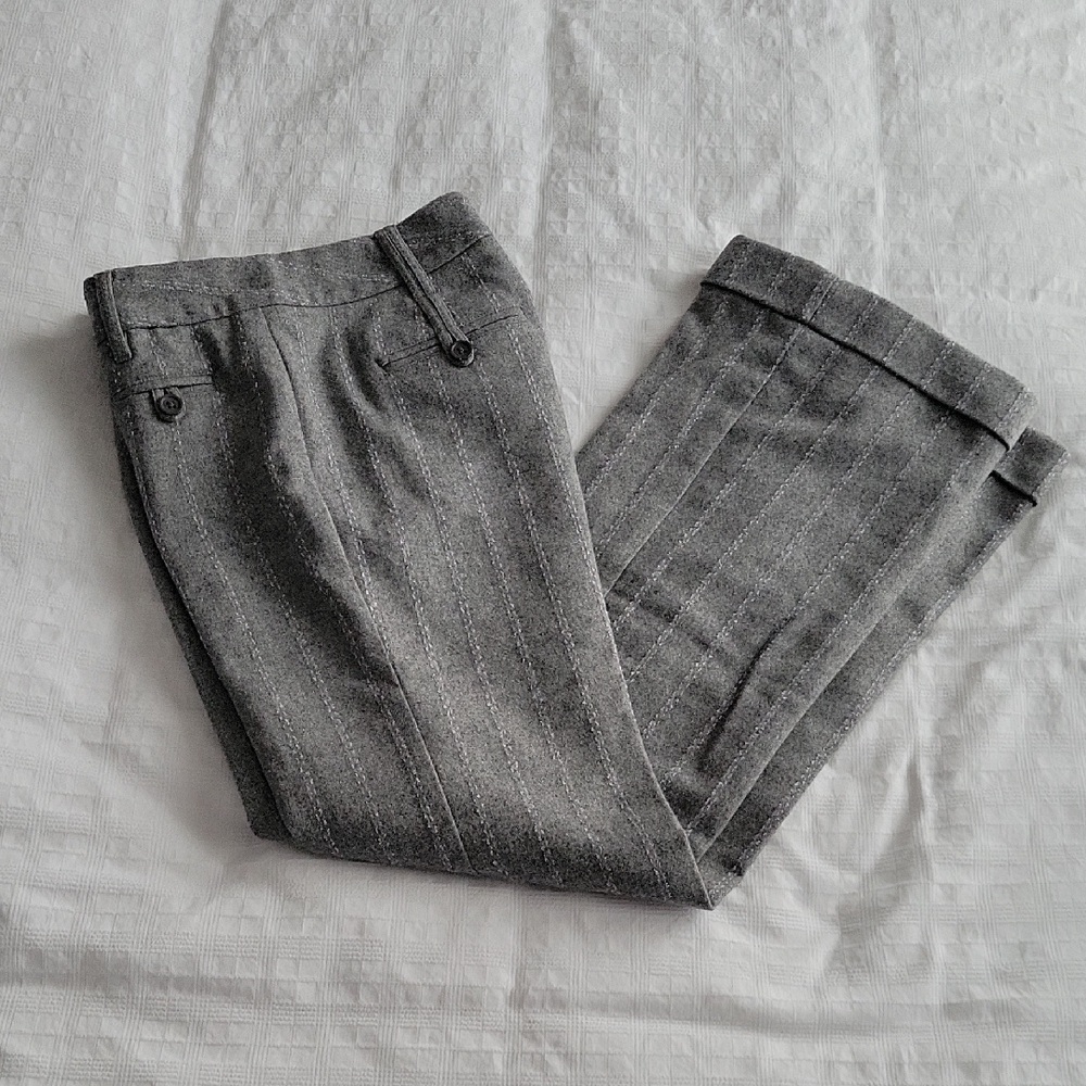 Gap Grey Wool Pinstripe Dress Pants